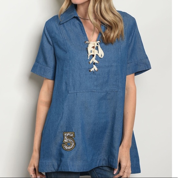 Vizio Tops - Denim Tunic Top